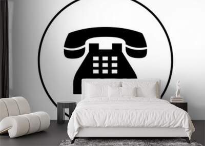 telephone icon logo Wall mural