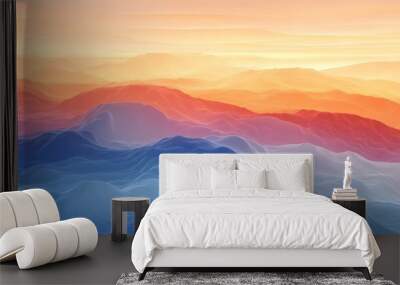 Simulation of Temperature Variations Across Atmospheric Layers Wall mural