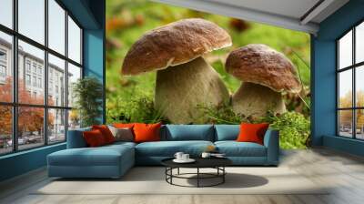 two mushrooms Wall mural