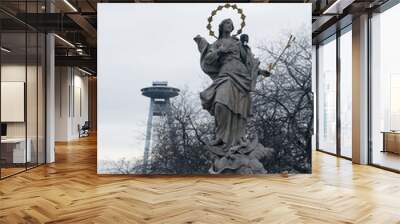 Old monument in the center of the European city of Bratislava Wall mural