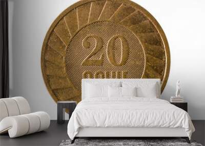 20 armenian dram coin (2003) obverse isolated on white background Wall mural