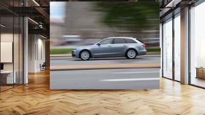 Car in motion Wall mural