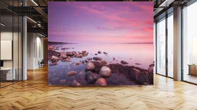 Colorful sunset, Sweden Wall mural