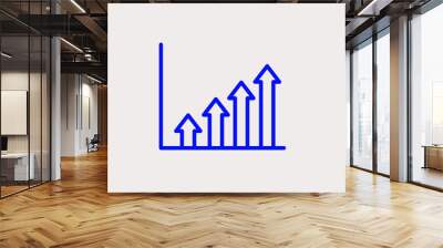 growth diagram pictogram in flat style design. Vector illustration.	
 Wall mural