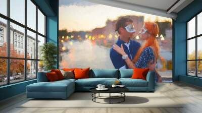 Dating in Venice Wall mural