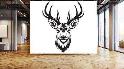 Deer Head Vector Image, Art and Design Wall mural