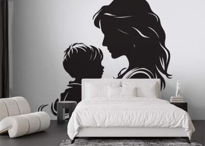 Mother Love Vector Images Wall mural