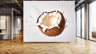 Cream splash from coconut Wall mural