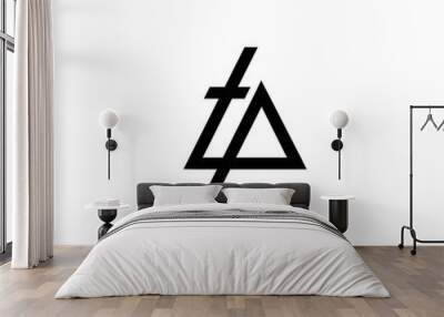 art of letter tp logo vector Wall mural