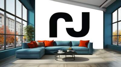 initial letter rj logo vector Wall mural