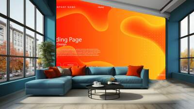 abstract modern graphic element. dynamical colored forms and waves. gradient abstract banner with fl Wall mural