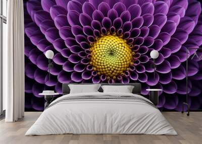 macro shot of a dahlia elma purple flower Wall mural