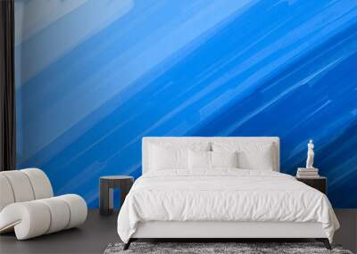 Abstract blue paint banner background design. Wall mural