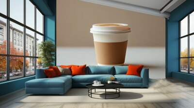 Coffee cup. Generative AI technology.	
 Wall mural