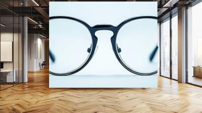 Eye glasses for minus or plus lens on white background. Generative AI technology.	
 Wall mural