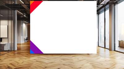 Website landing page banner design. Colorful happy LGBT pride month background template. Wall mural