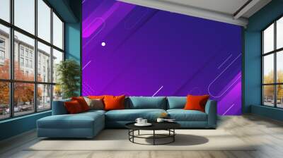 Abstract purple geometric with diagonal shapes background. Dynamic shapes composition. Eps10 vector Wall mural