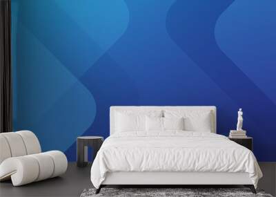 blue abstract geometric background. vector illustration Wall mural