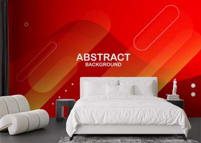 Red and orange abstract background. Vector illustration Wall mural