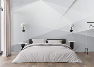 White and gray geometric backround. Eps10 vector Wall mural