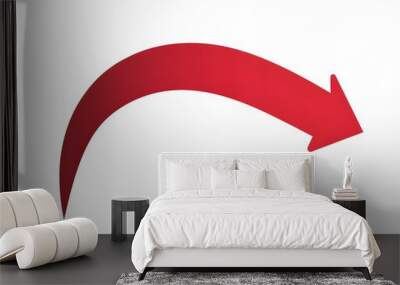 A red arrow pointing to the right. Wall mural