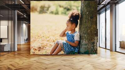 little girl on a walk Wall mural