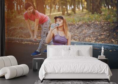 sports girls outdoors Wall mural