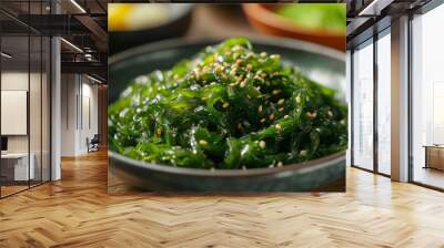 seaweed salad with sesame seeds Wall mural