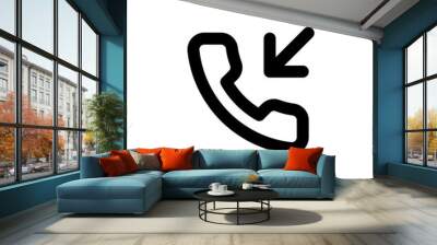 Phone incoming vector icon isolated on background. Trendy sweet symbol. Pixel perfect. illustration EPS 10. Wall mural