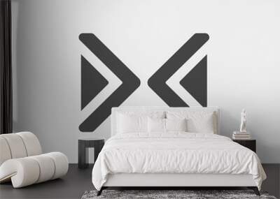 Play icon, isolated. Flat design. Wall mural