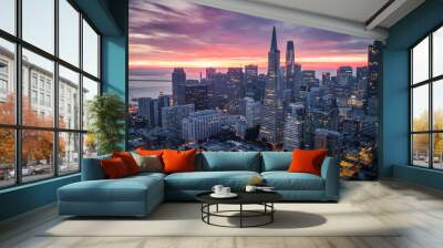 San Francisco Skyline at Sunrise Wall mural