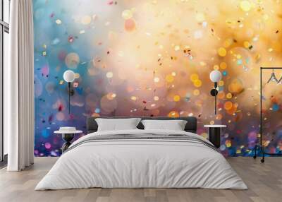 Abstract Colorful Confetti Celebration Background Wall mural