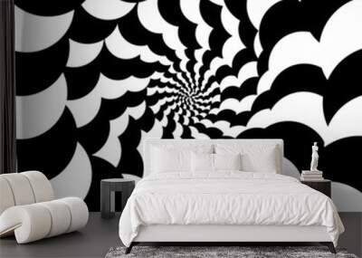 Optical black and white effect Wall mural