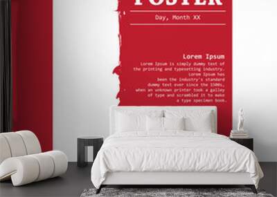 red poster modern design, good for your template design Wall mural