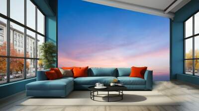 Perfect sunset sky background. Wall mural