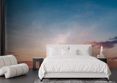 sunset sky with clouds background. Wall mural