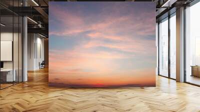 sunset sky with clouds background	 Wall mural