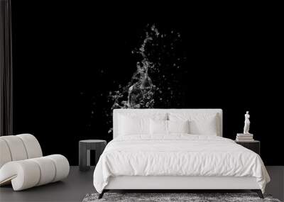 water splash isolated on black. Wall mural