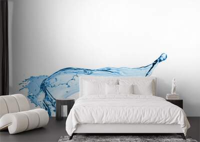 water Splash on white Background Wall mural