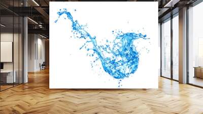 water Splash On white  Background Wall mural