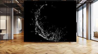 water Splash On white  Background Wall mural