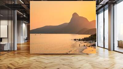 Aerial view of Nhat beach, Con Dao island, Ba Ria Vung Tau, Vietnam. Sunset beautiful Wall mural