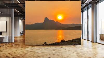 Aerial view of Nhat beach, Con Dao island, Ba Ria Vung Tau, Vietnam. Sunset beautiful Wall mural