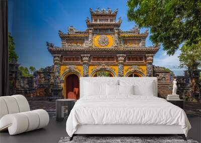 wonderful view of the truong sanh palace within the citadel in hue, vietnam. imperial royal palace o Wall mural