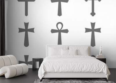 Set of crosses. Wall mural