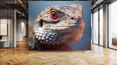 close-up portrait of a house lizard against textured background, AI generated, background image Wall mural