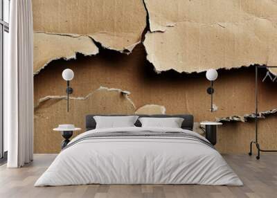 Torn cardboard background and texture Wall mural