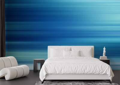 blue abstract background with horizontal lines Wall mural