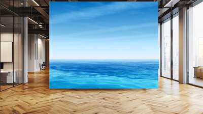 Blue sea or ocean water with sky banner Wall mural