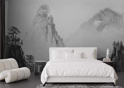 Chinese painting Mountain Wall mural